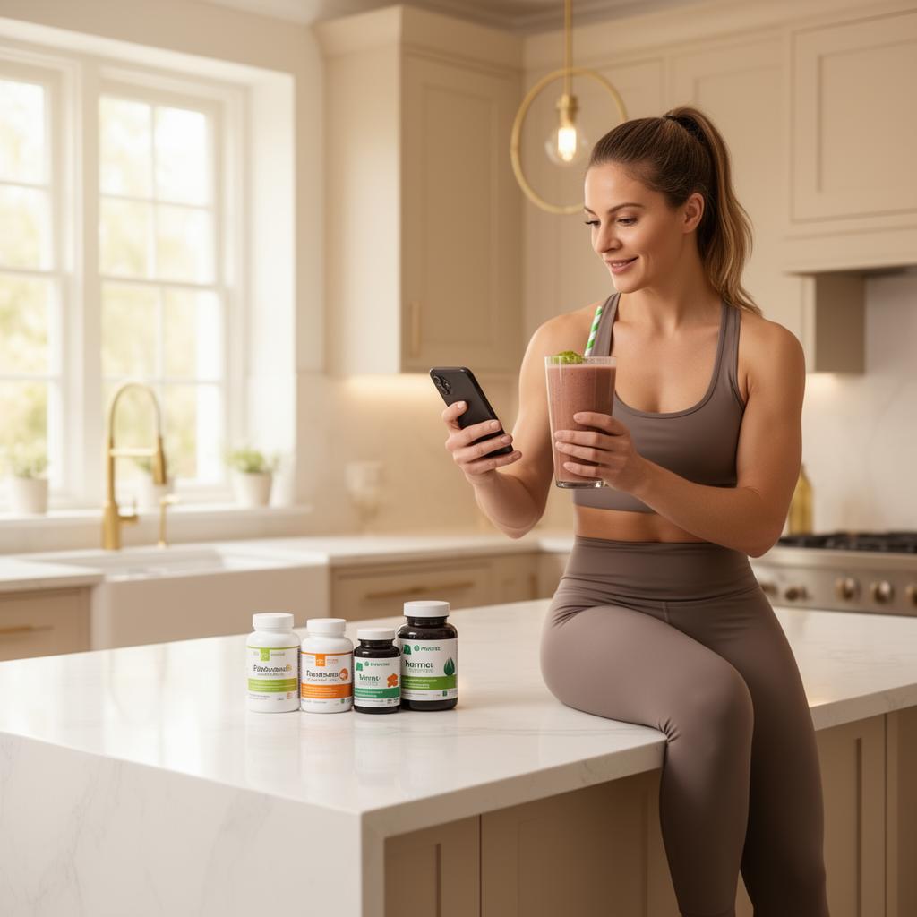Wellness professional sharing health products